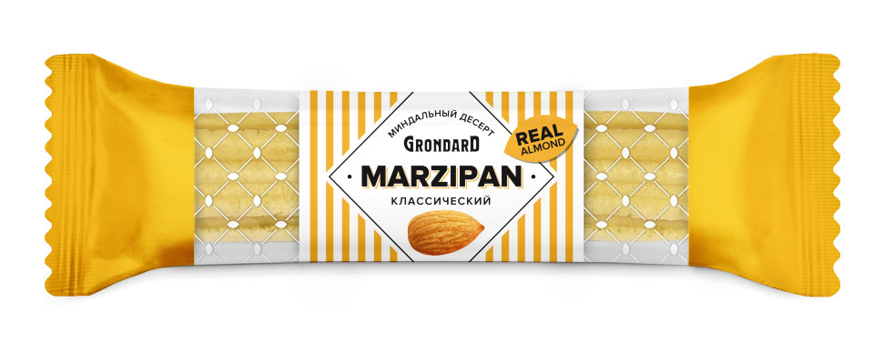  TM Grondard   (10361) Батончики НЕглазированные Марципановые Классика, (28шт по 40г)        в Чапаевске