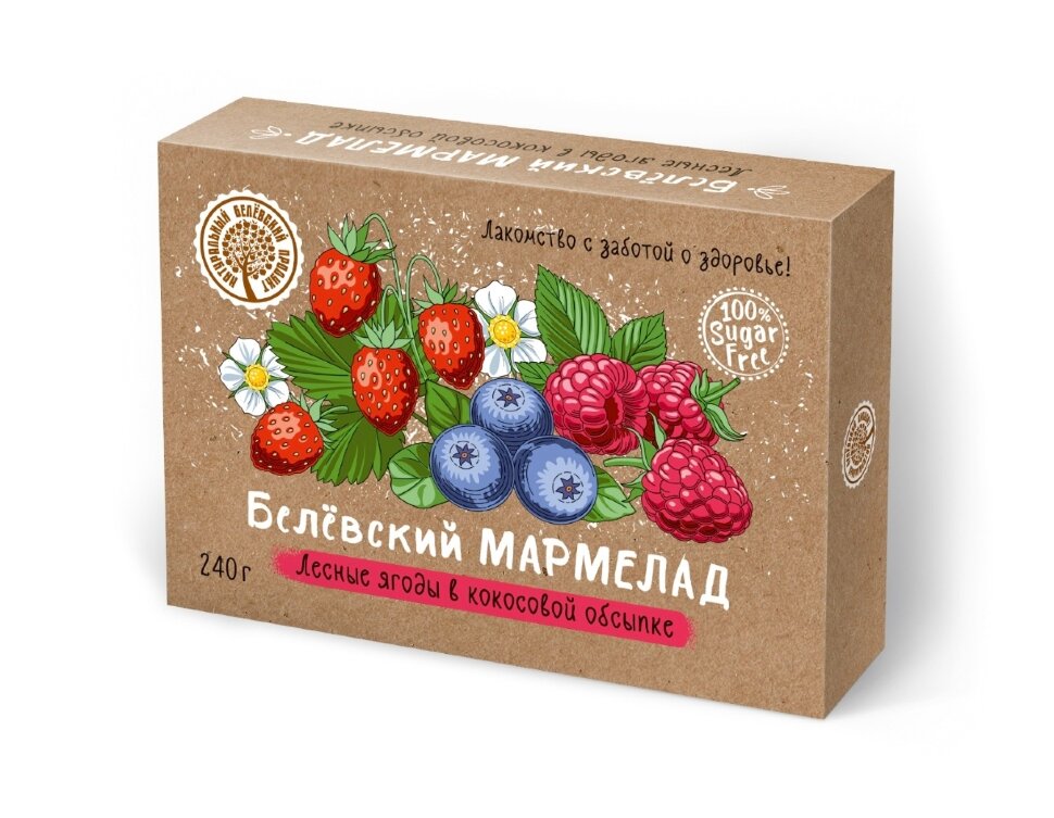  Мармелад белевский на фруктозе 240г "ЛЕСНЫЕ ЯГОДЫ"  в Чапаевске